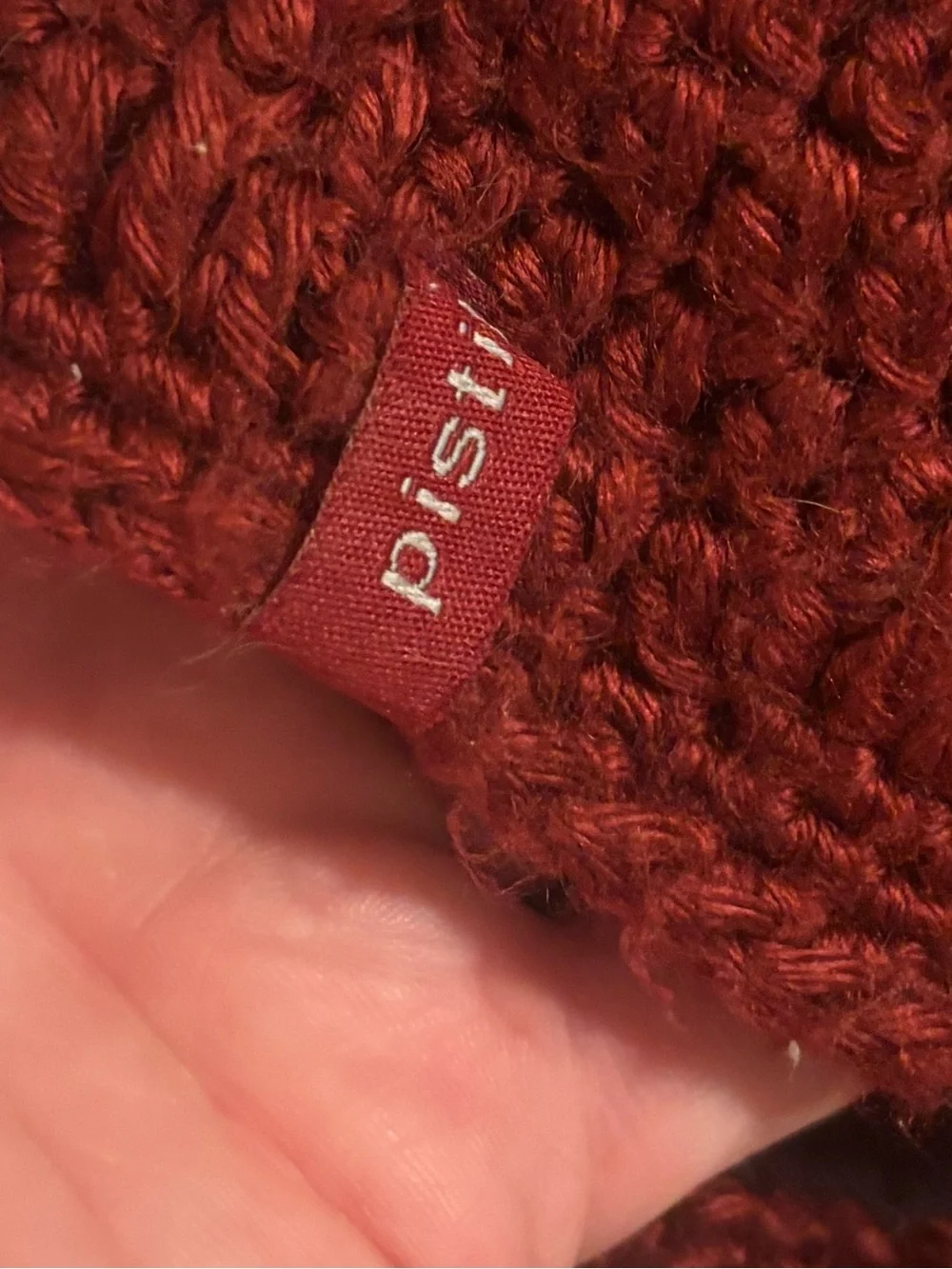 pistil Red and Black Knit Visor Beanie